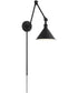 Delancey 1-Light Plug-In Portable Wall Matte Black