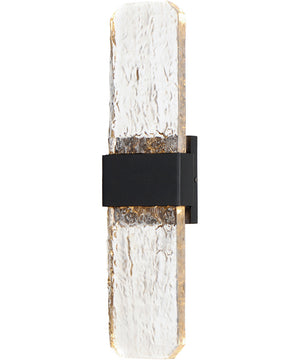 Rune LED Outdoor Wall Sconce - Large Black