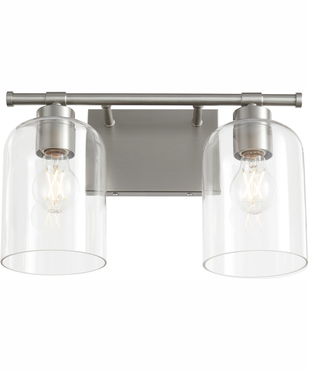 Tribute 2-light Bath Vanity Light Satin Nickel