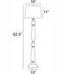 Garo 1-Light Floor Lamp Brushed Wood Finished/White Linen