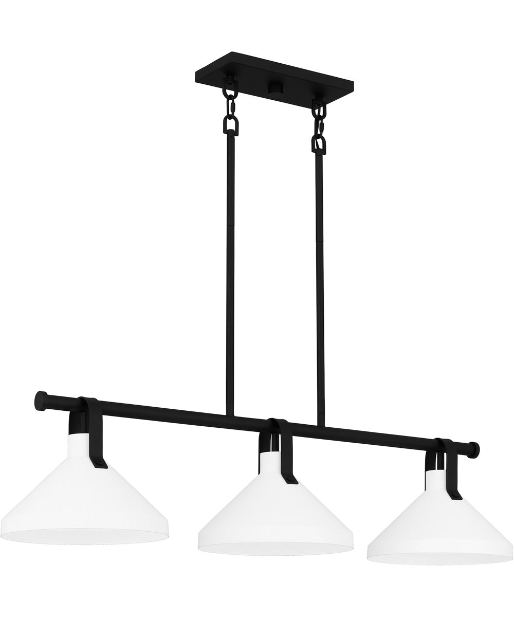 Brink Medium 3-light Island Light Matte Black