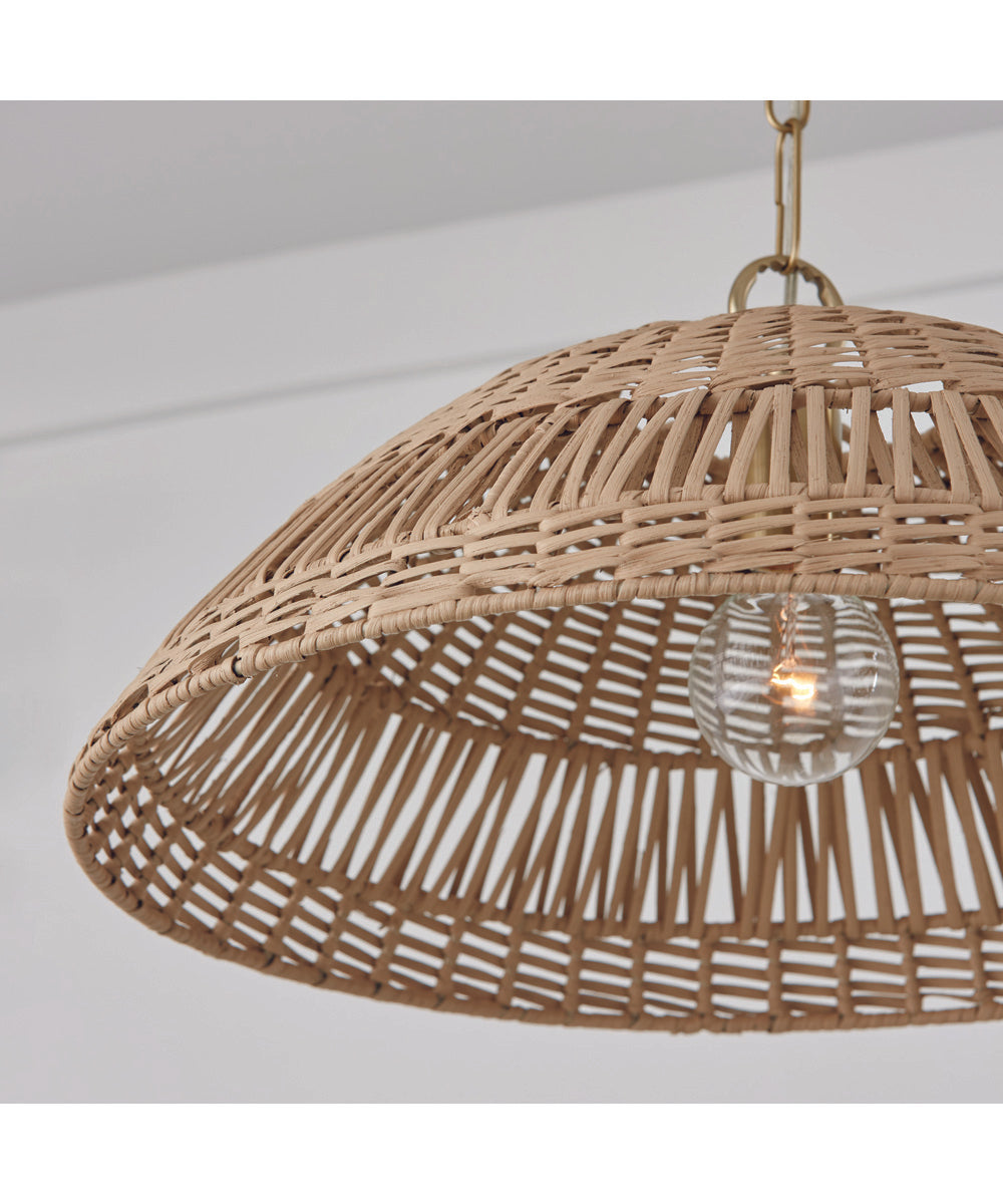 Naomi 1-Light Pendant Matte Brass