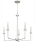 Prescott 5-light Chandelier Brushed Nickel