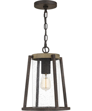 Brockton Large 1-light Outdoor Pendant Light Rustic Black