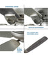 Kennedale 72-Inch 5-Blade DC Motor Transitional Ceiling Fan Grey Weathered Wood/Silver Painted Nickel