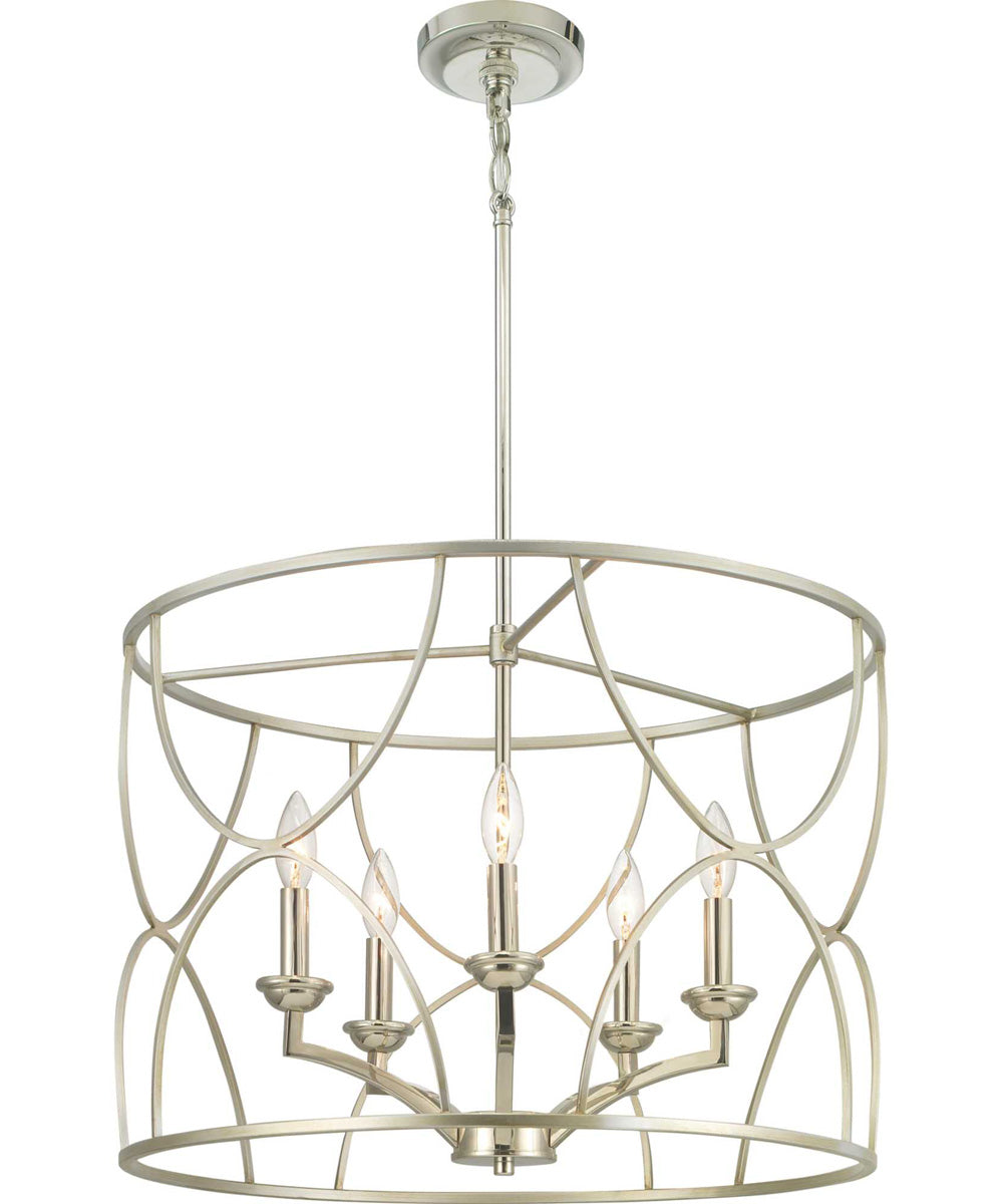 Landree 5-Light Luxe Chandelier Light Silver Ridge