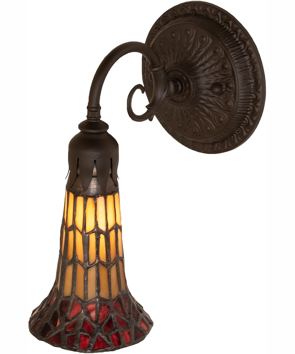 5.5" Wide Stained Glass Pond Lily Wall Sconce