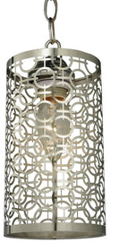 5"W Deco 1-Light Mini Pendant Silver