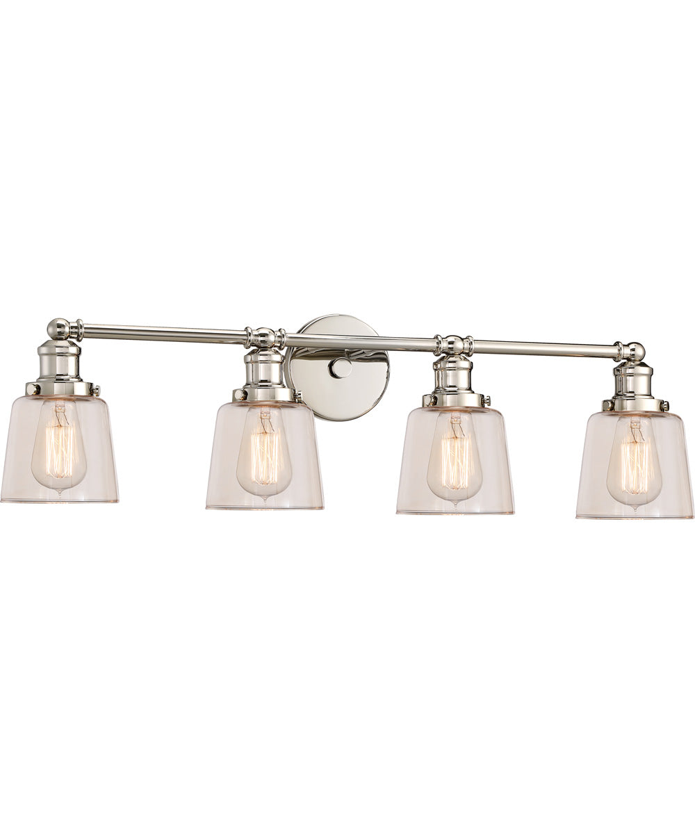 Union Extra Large 4-light Bath Light Polished Nickel