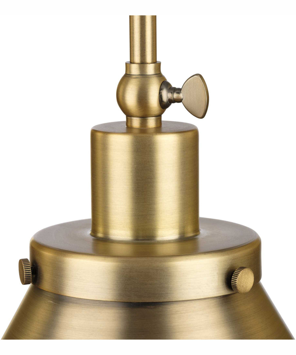 Hinton 1-Light Modern Farmhouse Pendant Vintage Brass