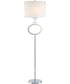 Renia II 2-Light Floor Lamp W/Led Night Chrome/ White Shade