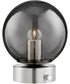 Reon 1-Light Table Lamp Brushed Nickel/Smoke Glass Shade