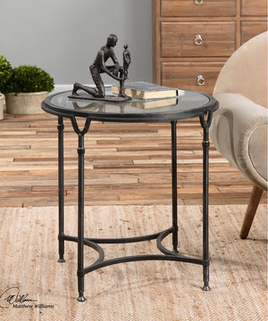 25"H Samson Glass Side Table