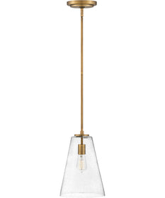 Vance 1-Light Small Pendant in Heritage Brass