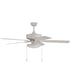 52" Outdoor Pro Plus 119 Pan Light Kit 1-Light Indoor/Outdoor Ceiling Fan White