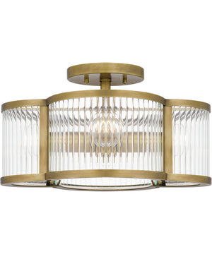 Aster 4-light Semi Flush Mount Weathered Brass