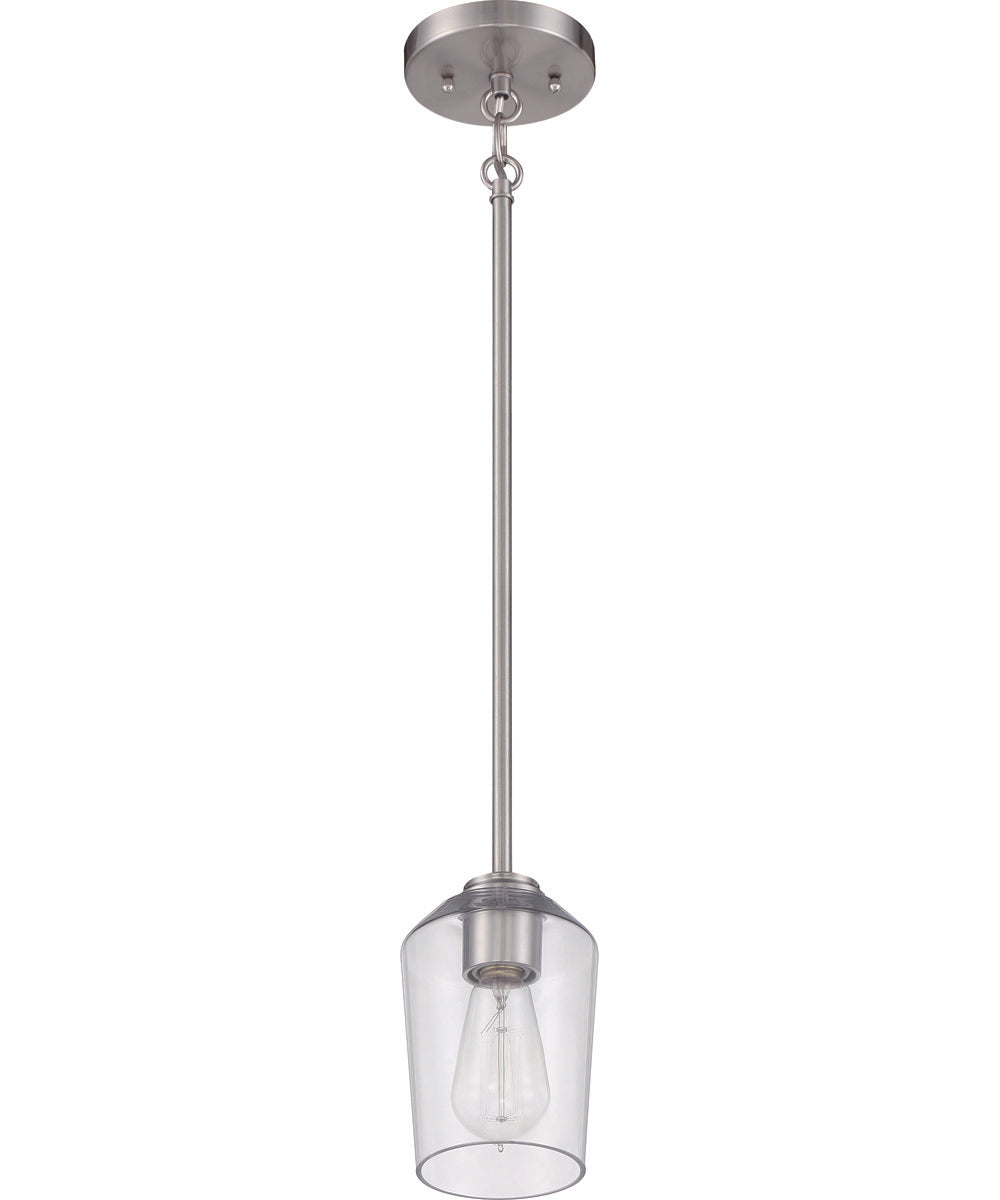 Shayna 1-Light Mini Pendant Brushed Polished Nickel