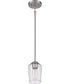Shayna 1-Light Mini Pendant Brushed Polished Nickel
