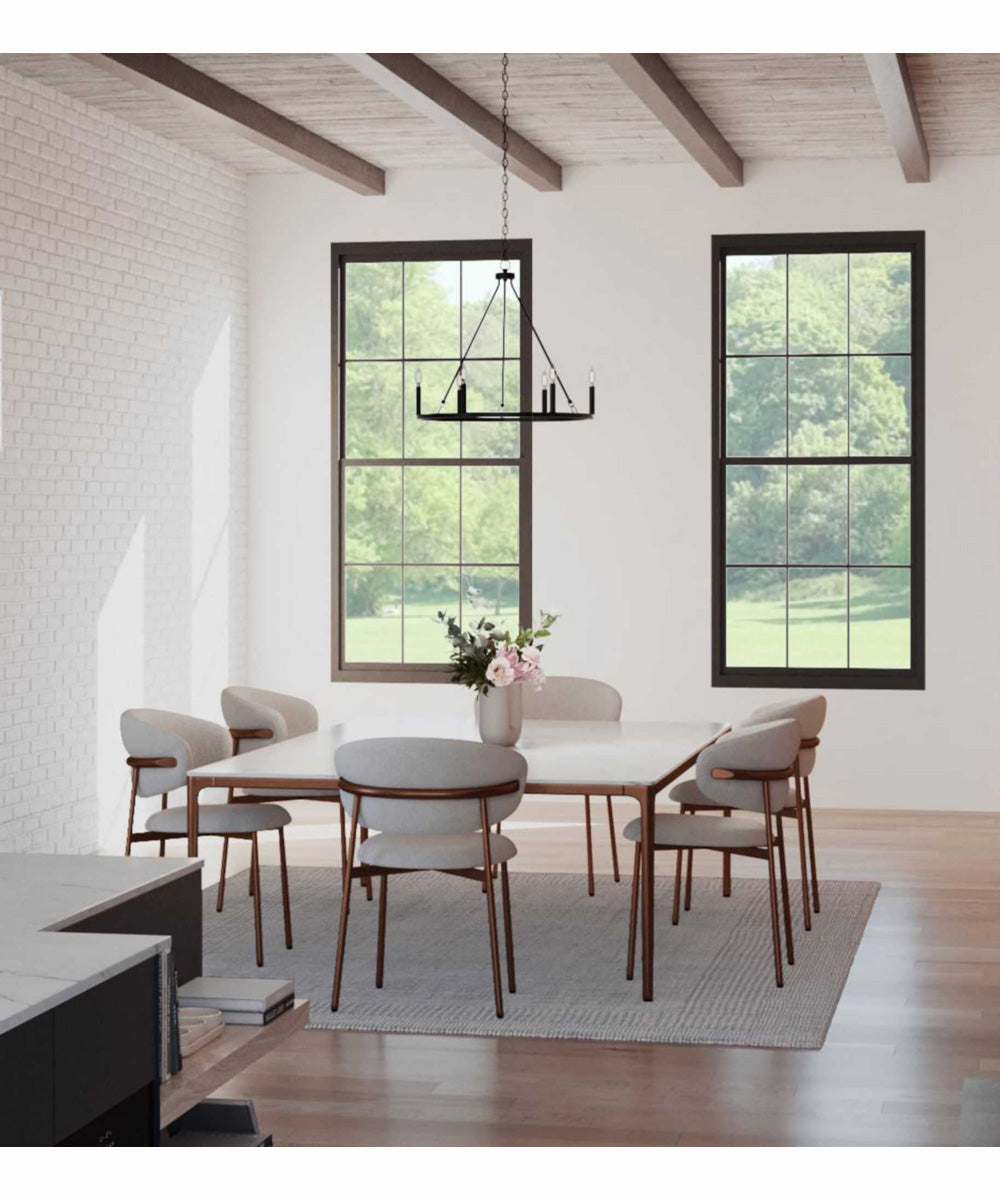 Gilliam 6-Light New Traditional Chandelier Matte Black