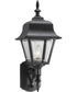 Non-Metallic Incandescent 1-Light Wall Lantern Textured Black