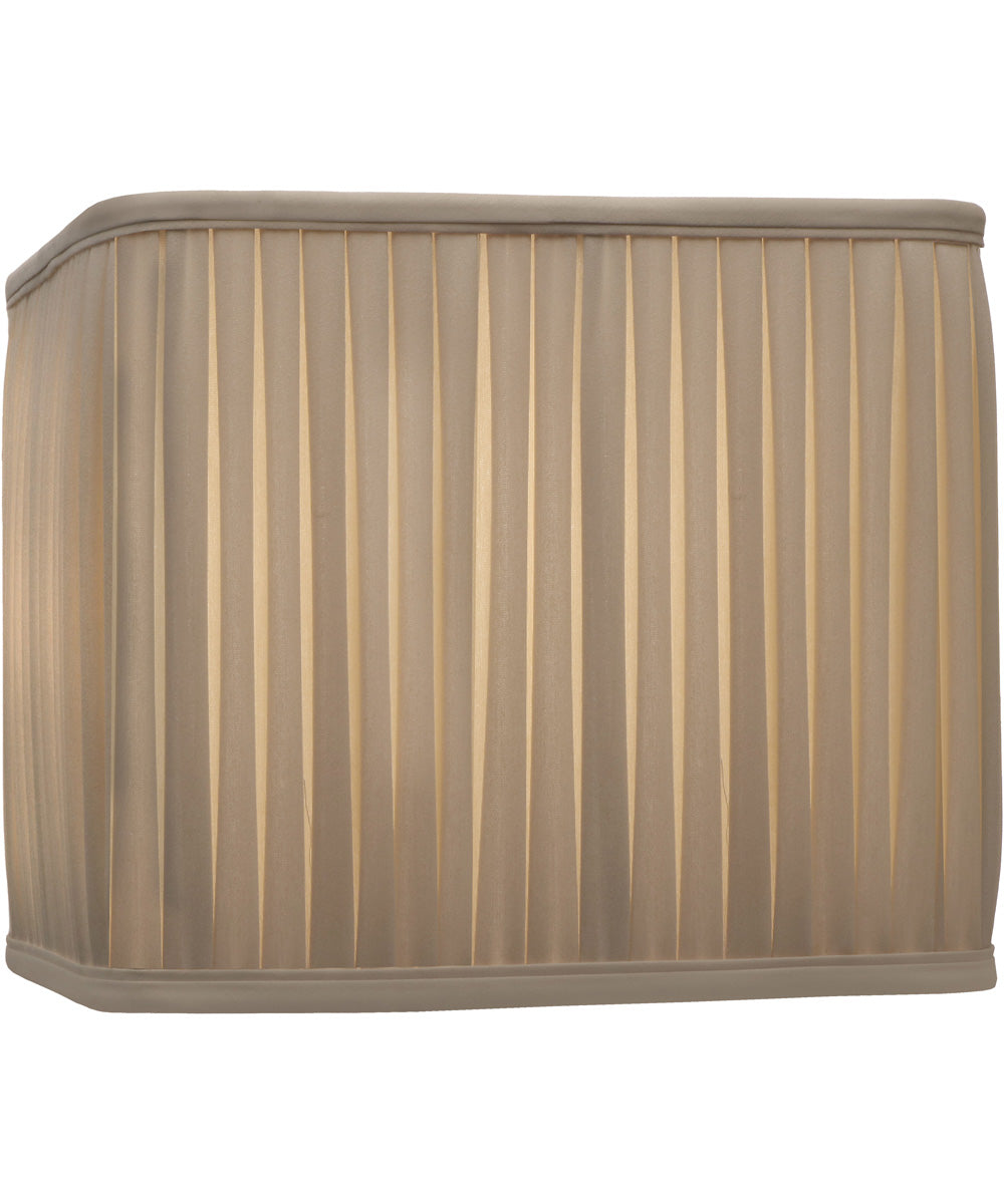 14x14x12 Ivory Shadow Box Pleat Round Corner Square Softback Lampshade