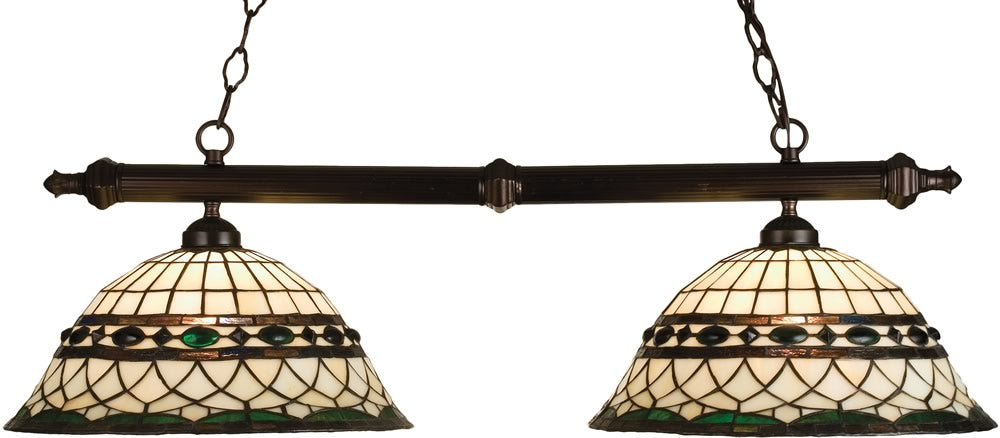 39"W Tiffany Roman 2 Light Island Pendant