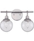 Que 2-Light Vanity Chrome