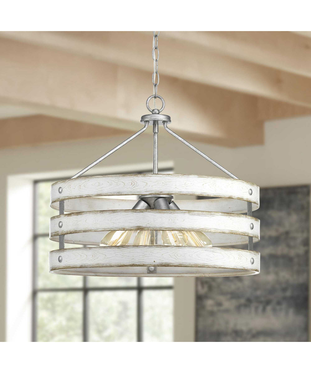 Gulliver 4-Light Coastal Pendant Light Galvanized Finish