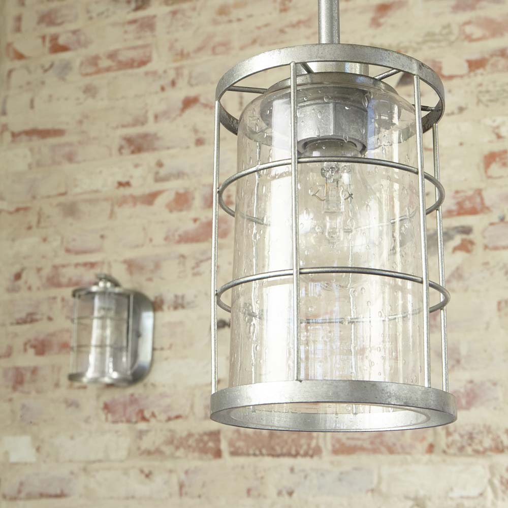 Ellis 1-light Pendant Tumbled Steel