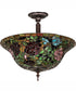 20" Wide Tiffany Rosebush Semi-Flushmount