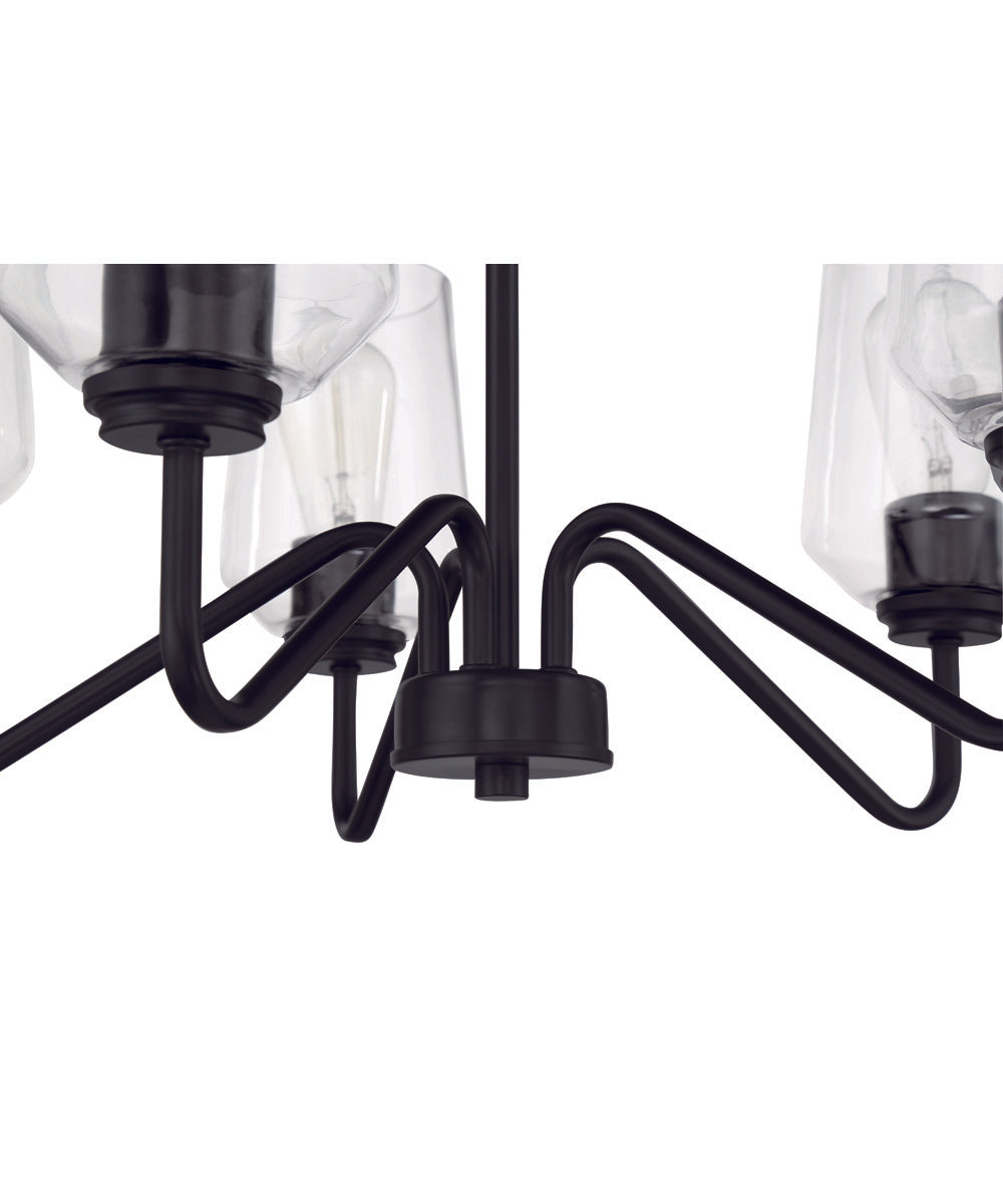 Shayna 5-Light Chandelier Flat Black