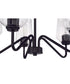 Shayna 5-Light Chandelier Flat Black