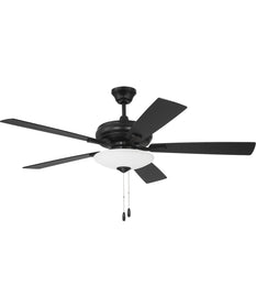 52" Eos Bowl 3-Light Ceiling Fan (Blades Included) Flat Black