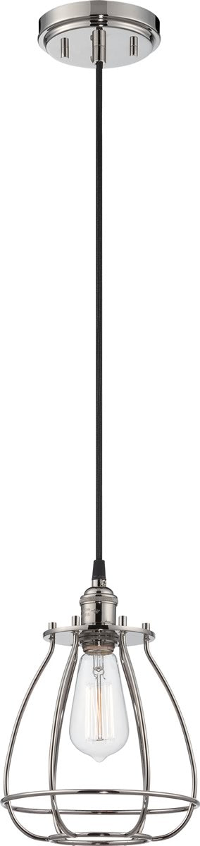 7"W Vintage 1-Light Pendant Rustic Bronze