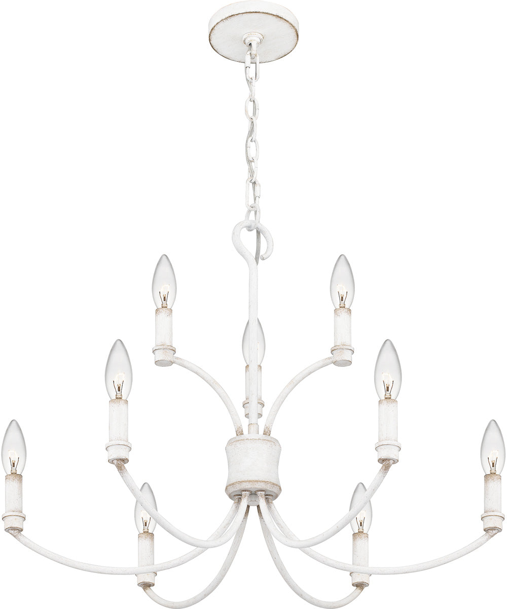 Briar 9-light Chandelier Antique White