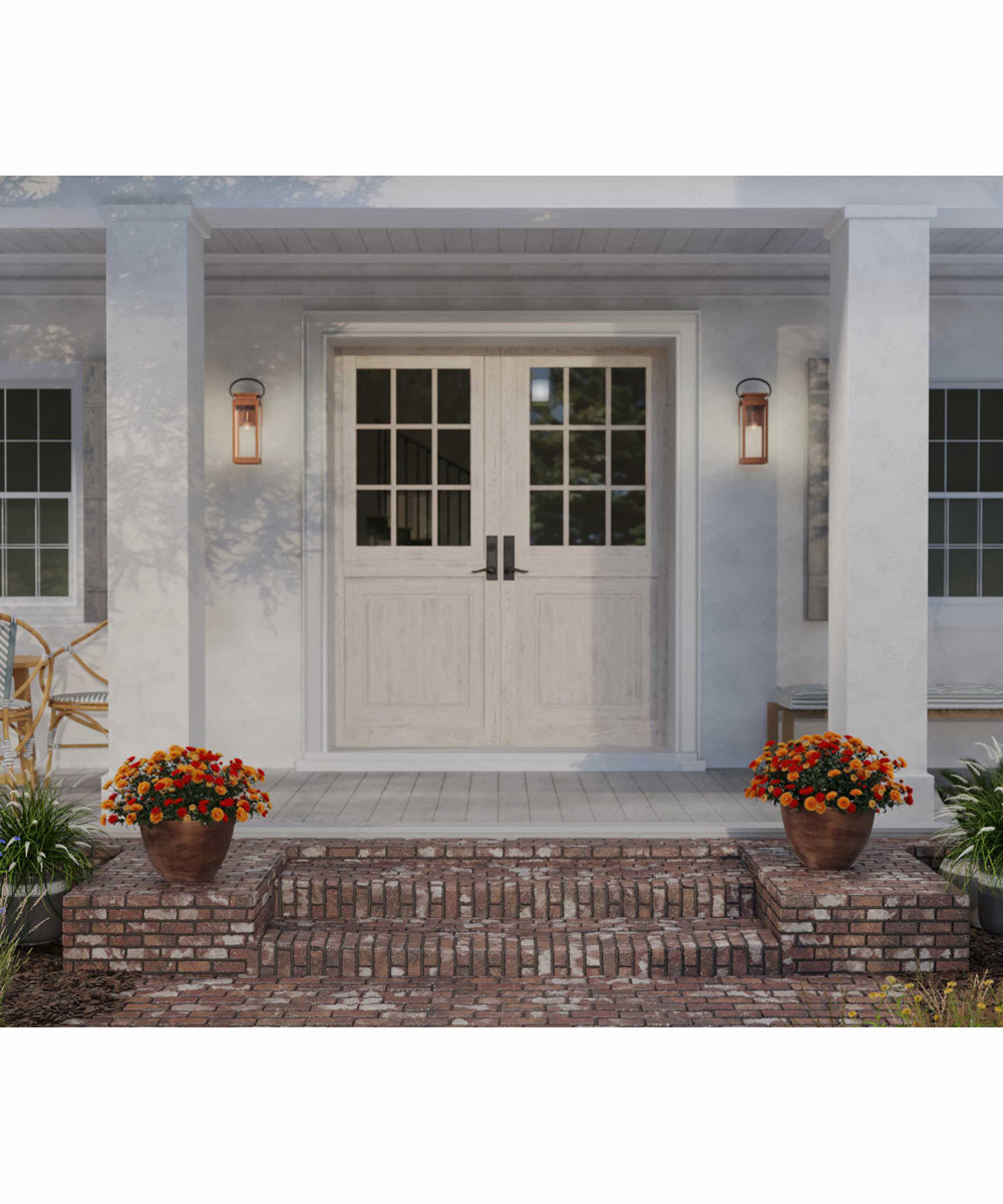 Union Square 1-Light Large Urban Industrial Outdoor Wall Lantern Antique Copper