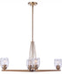Guiding Star 4-Light Chandelier Satin Brass