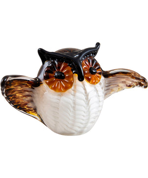 Majestic Owl Handcrafted Art Glass Figurine