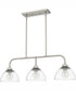 Halsey Medium 3-light Island Light Brushed Nickel