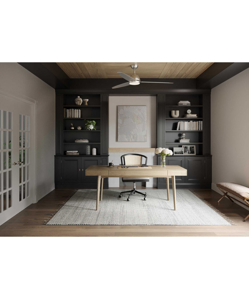 Oriole 60" 3-Blade Ceiling Fan with LED Light Brushed Nickel