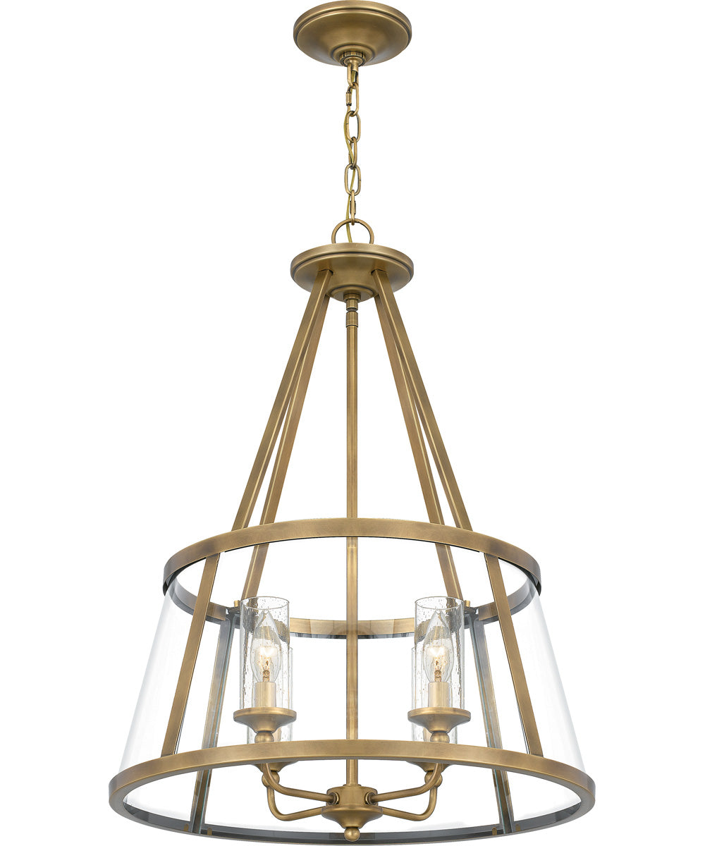 Barlow 4-light Pendant Weathered Brass