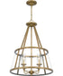 Barlow 4-light Pendant Weathered Brass