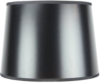 14"W x 10"H SLIP UNO FITTER Black Parchment Gold-Lined Drum Lampshade