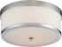 14"W Celine 2-Light Close-to-Ceiling Polished Nickel