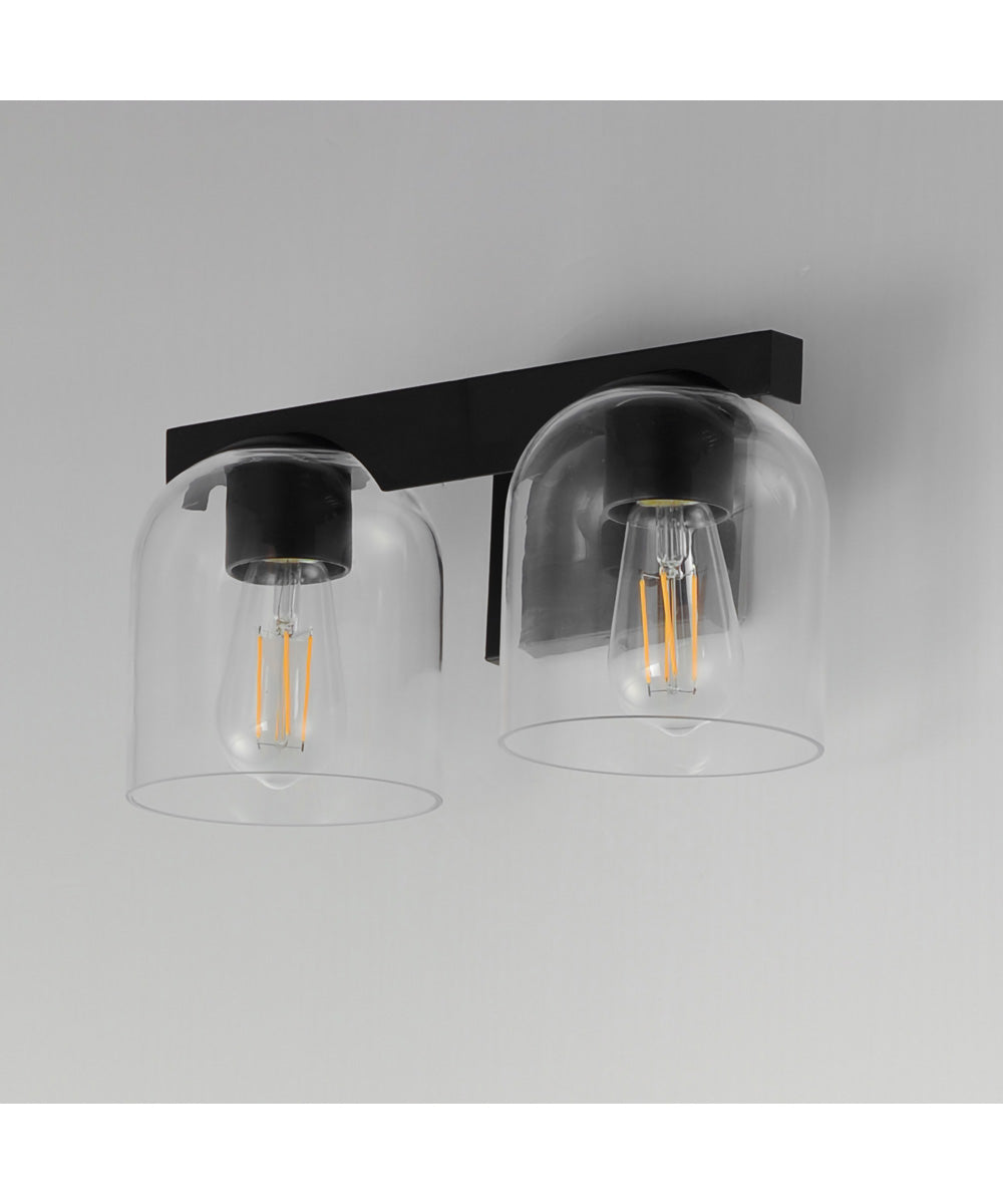 Scoop 2-Light Bath Vanity Black