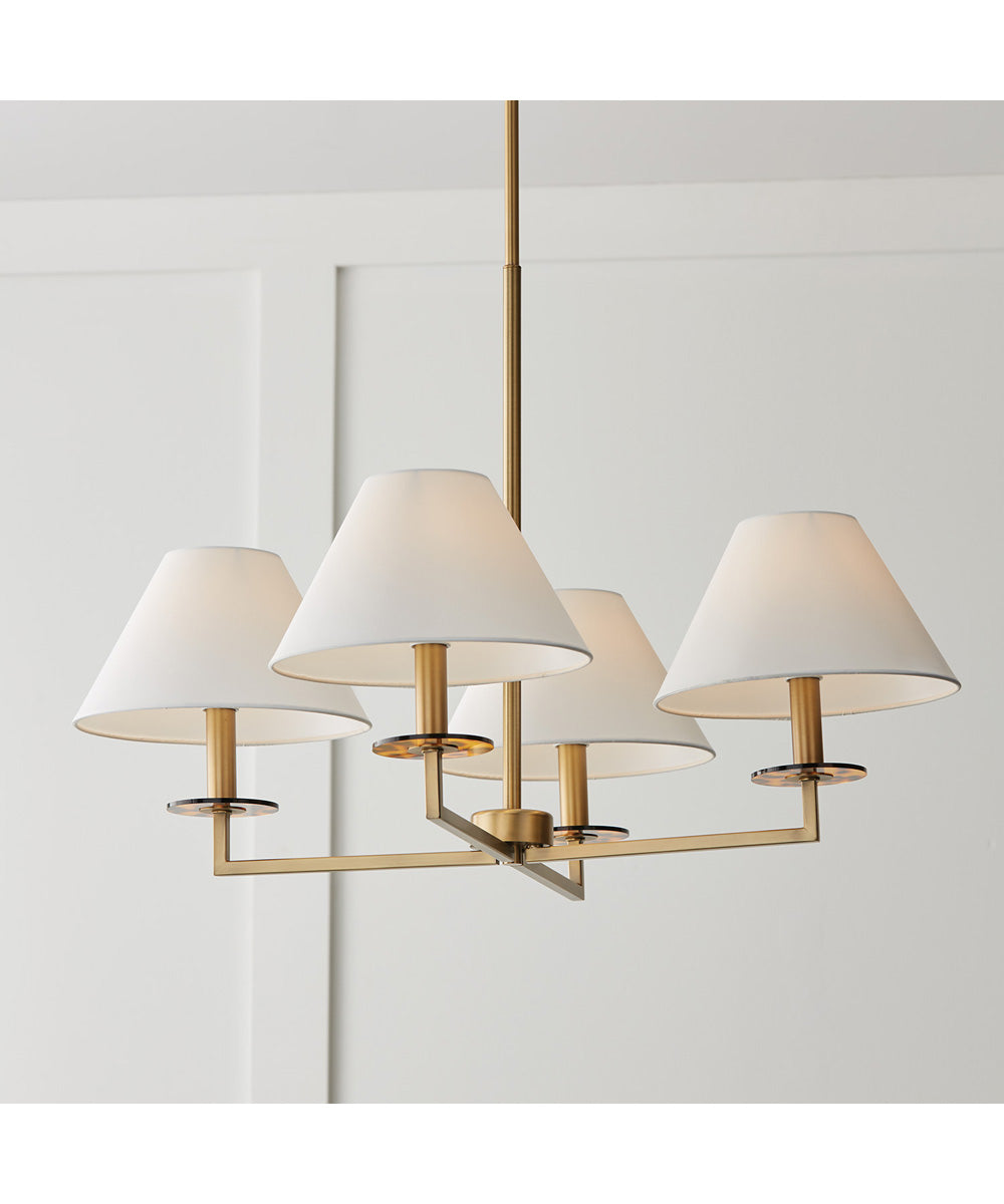 Gilda 4-Light Chandelier Aged Brass