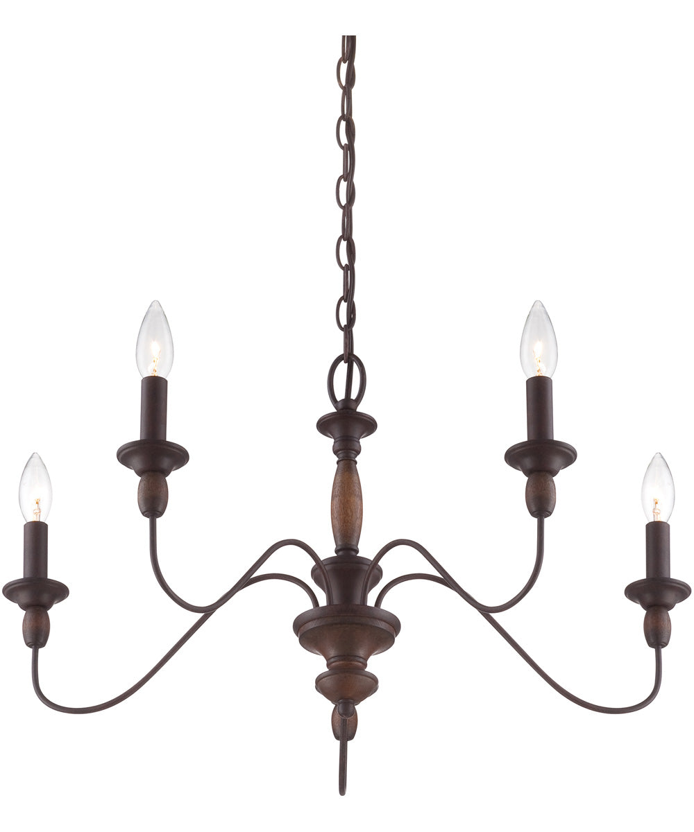 Holbrook 5-light Chandelier Tuscan Brown