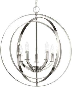 Equinox 5-Light Pendant Polished Nickel