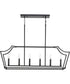 Parkhurst 6-Light New Traditional  Linear Island Chandelier Light Matte Black