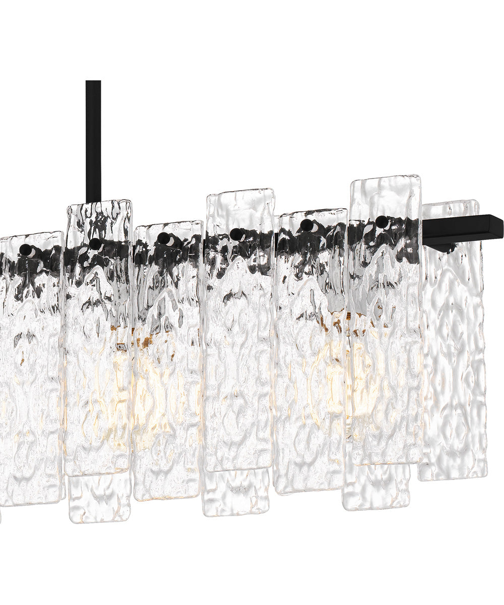 Caspian Medium 5-light Island Light Matte Black